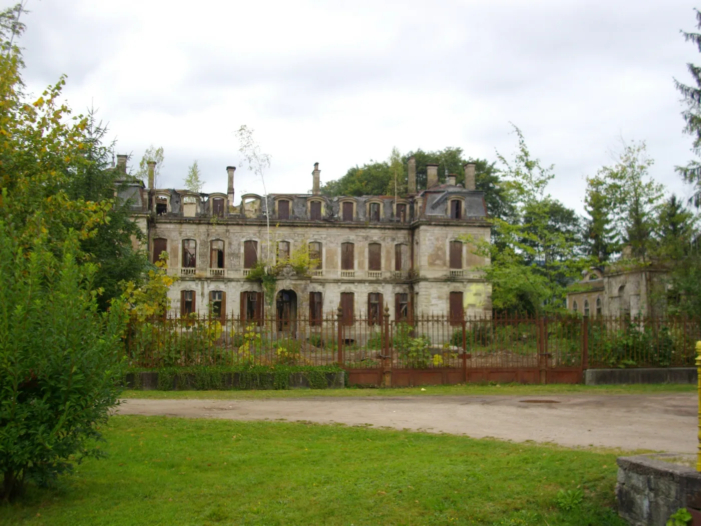 The abandoned Château de Saulxures-sur-Moselotte in the Vosges, nicknamed the Versailles of the Vosges