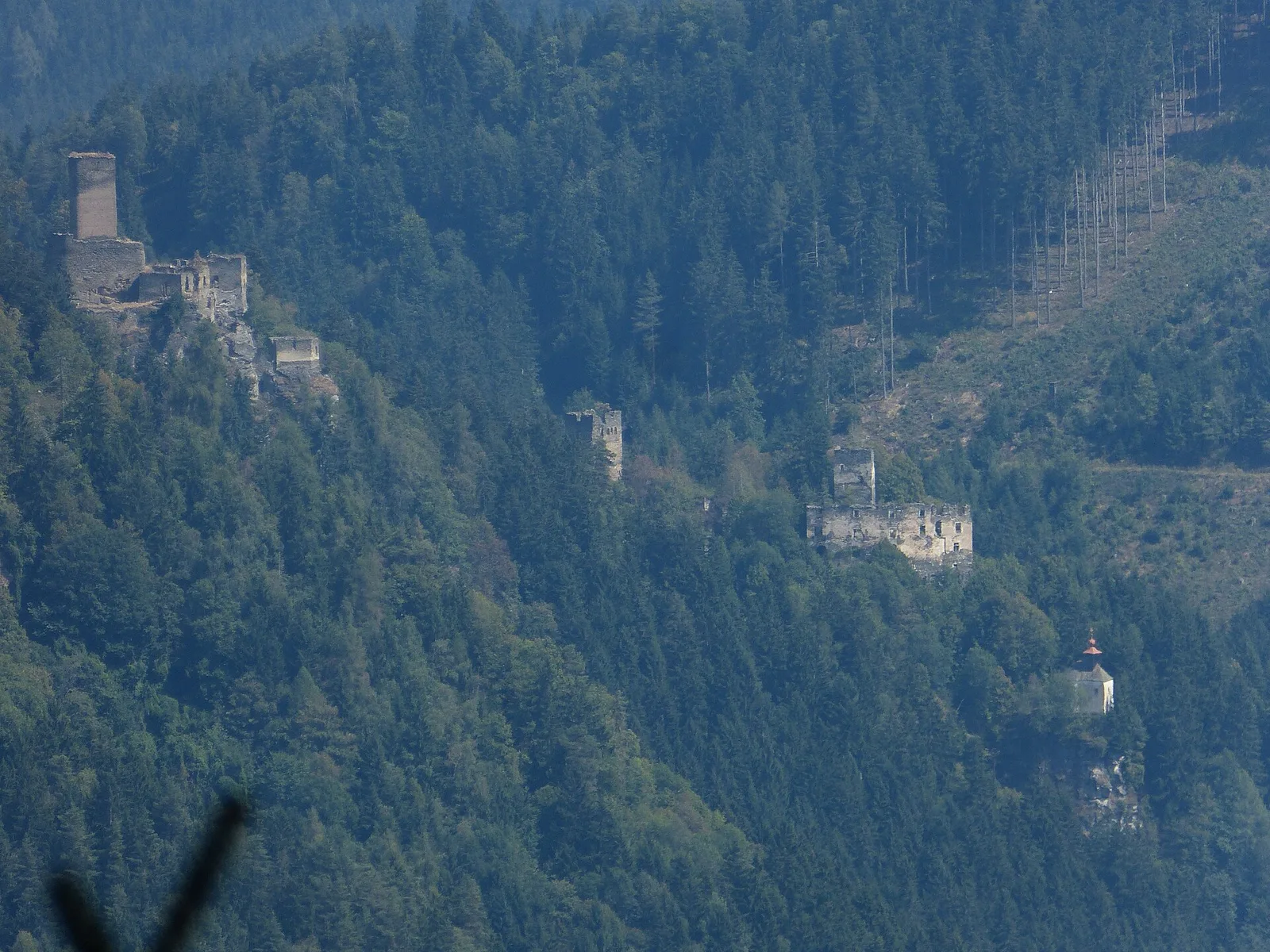 The ruins of the Kraig Castles, Hochkraig and Niederkraig, a lost place in Carinthia