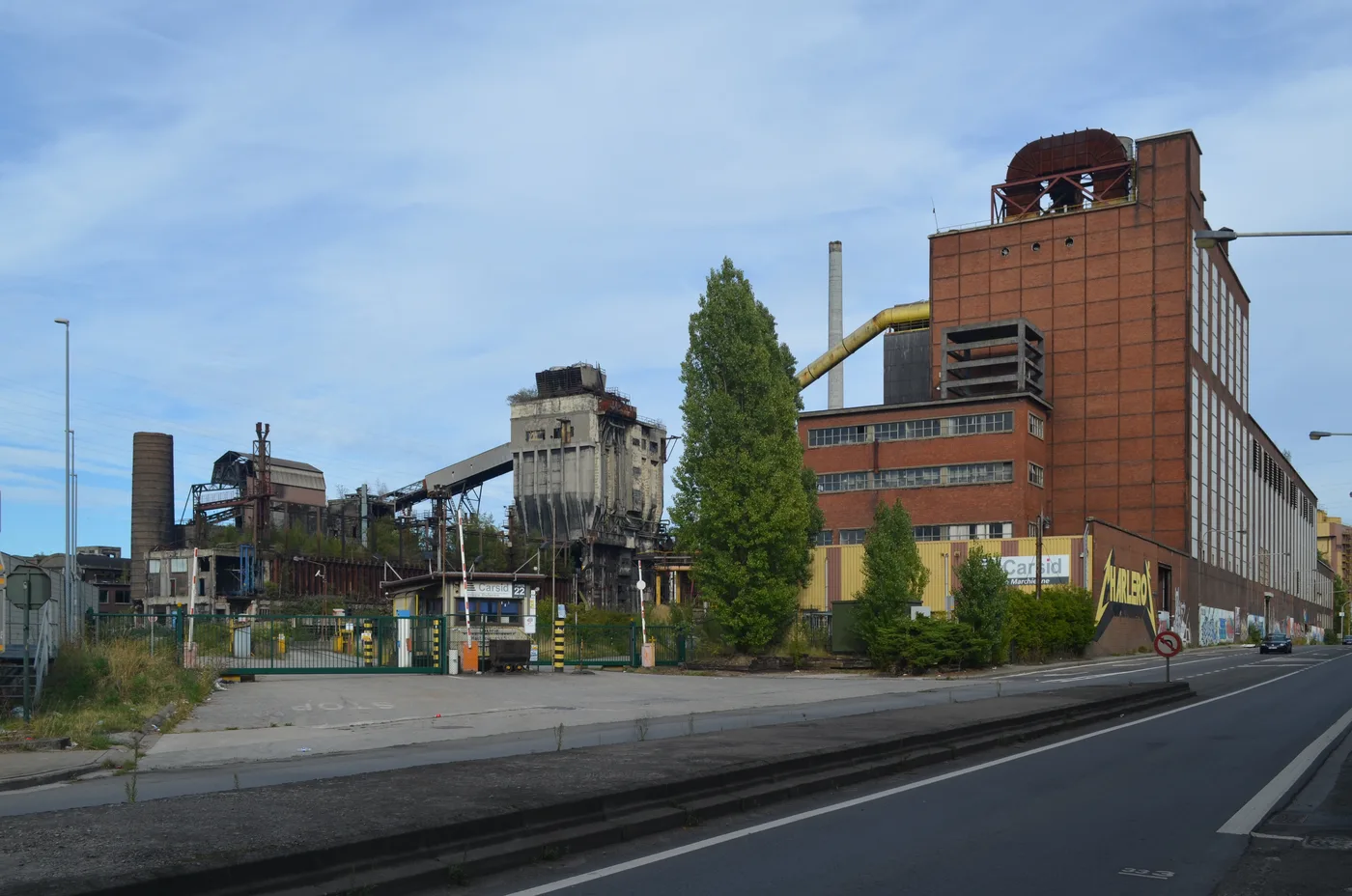 The industrial buildings and oven batteries of the Providence coking plant in Marchienne-au-Pont