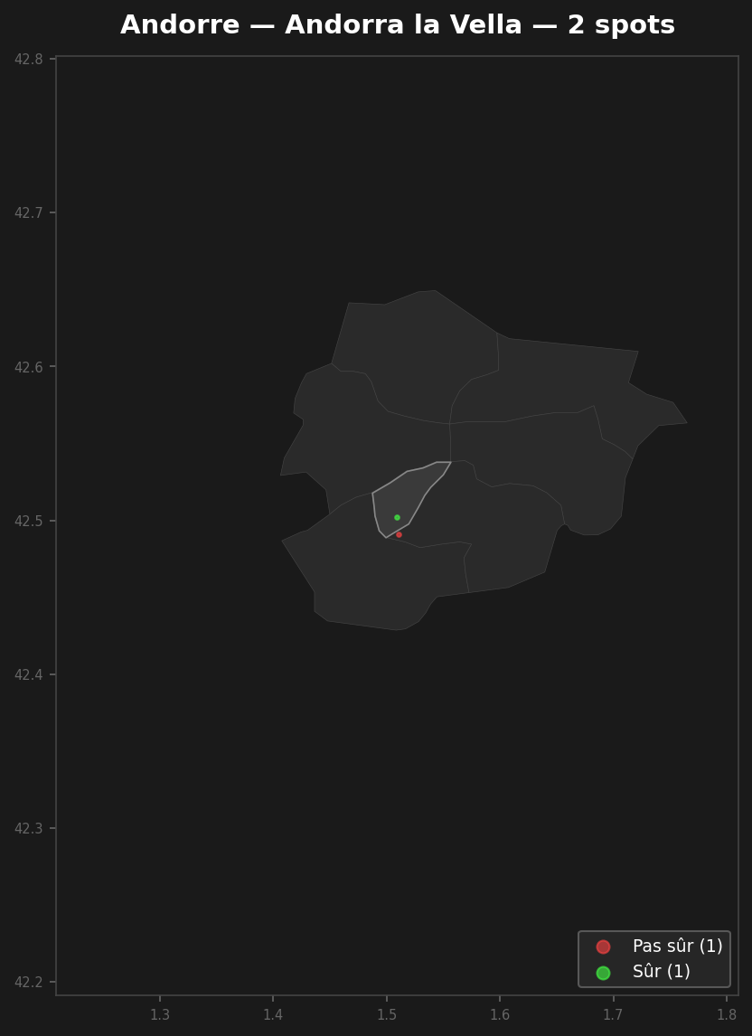 Mappa Urbex Andorra La Vella