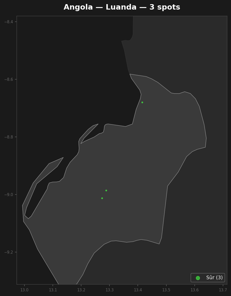 Mappa Urbex Luanda