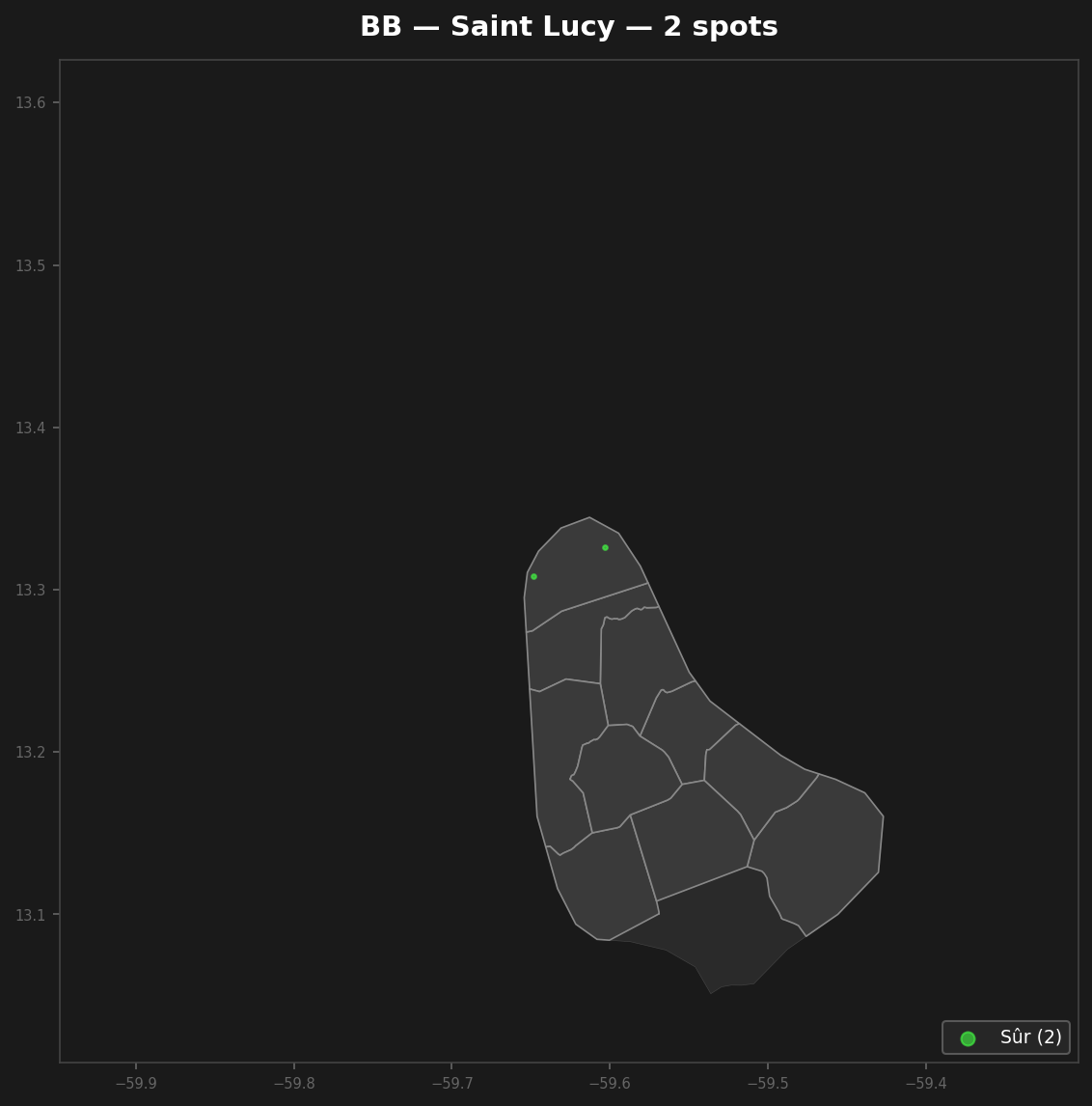 Mappa Urbex Saint Lucy