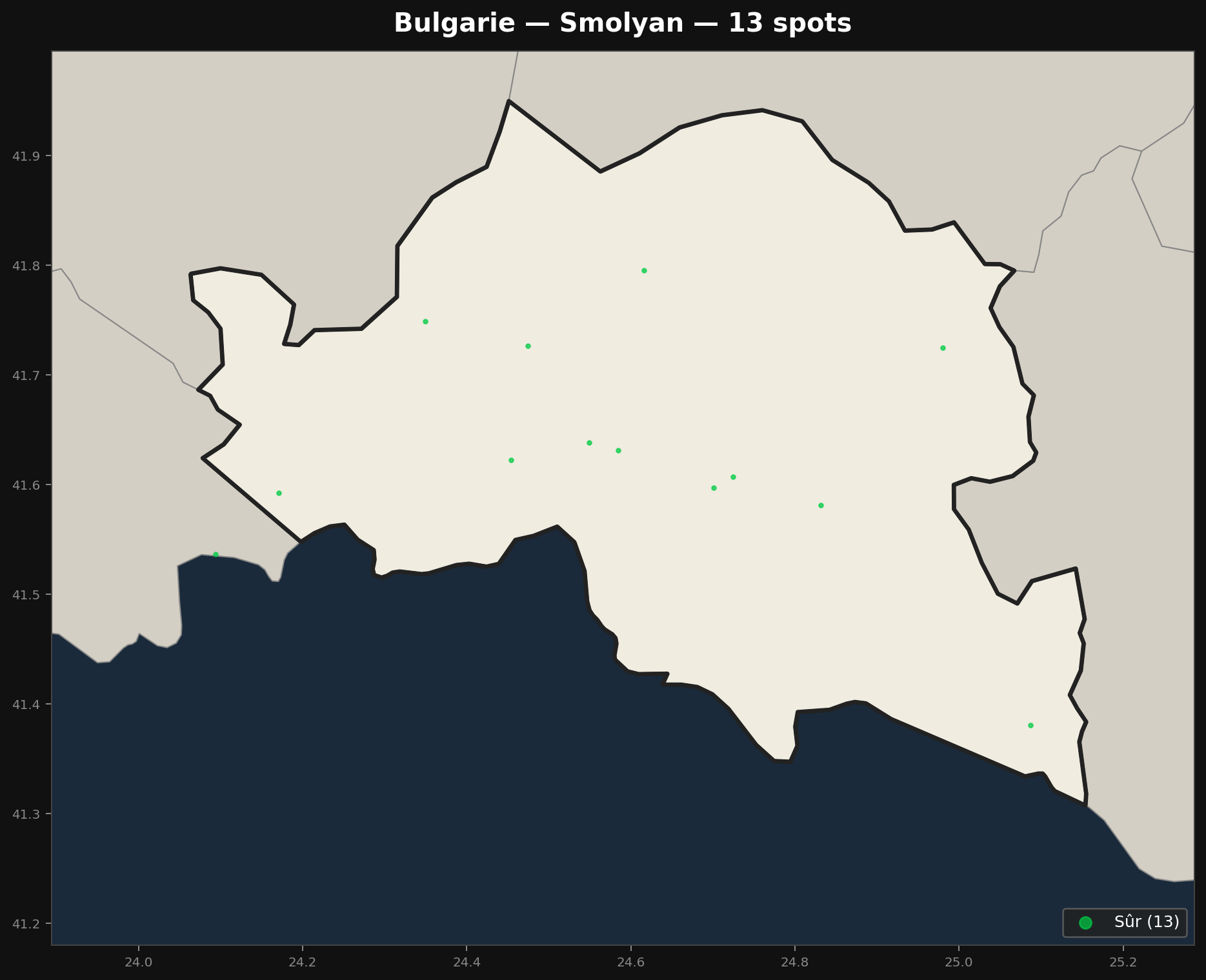 Mappa Urbex Smolyan