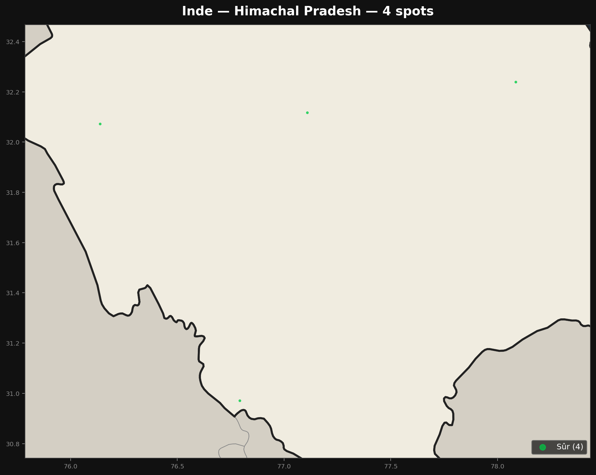 Urbex Map Himachal Pradesh