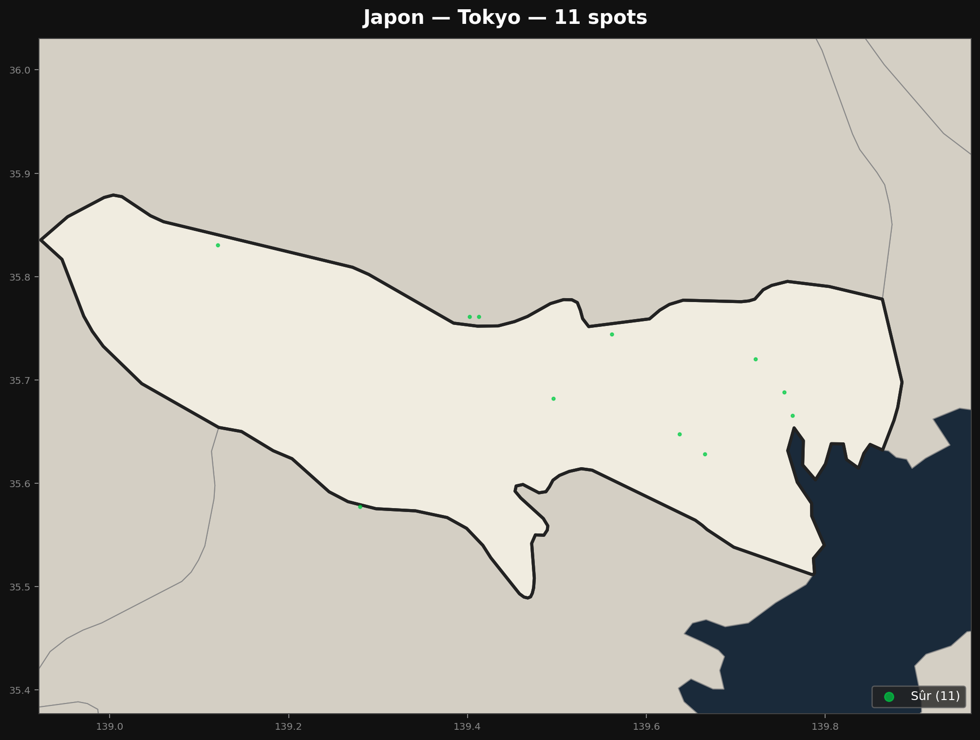 Urbex Map Tokyo