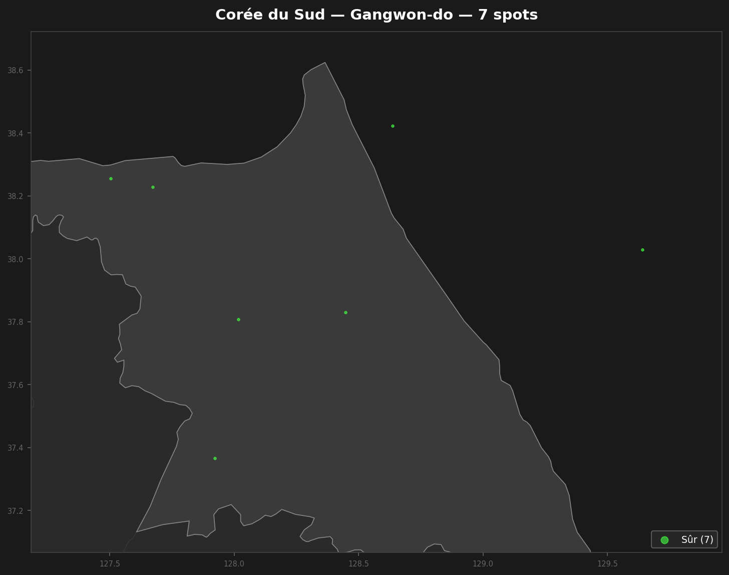 Urbex Map Gangwon Do