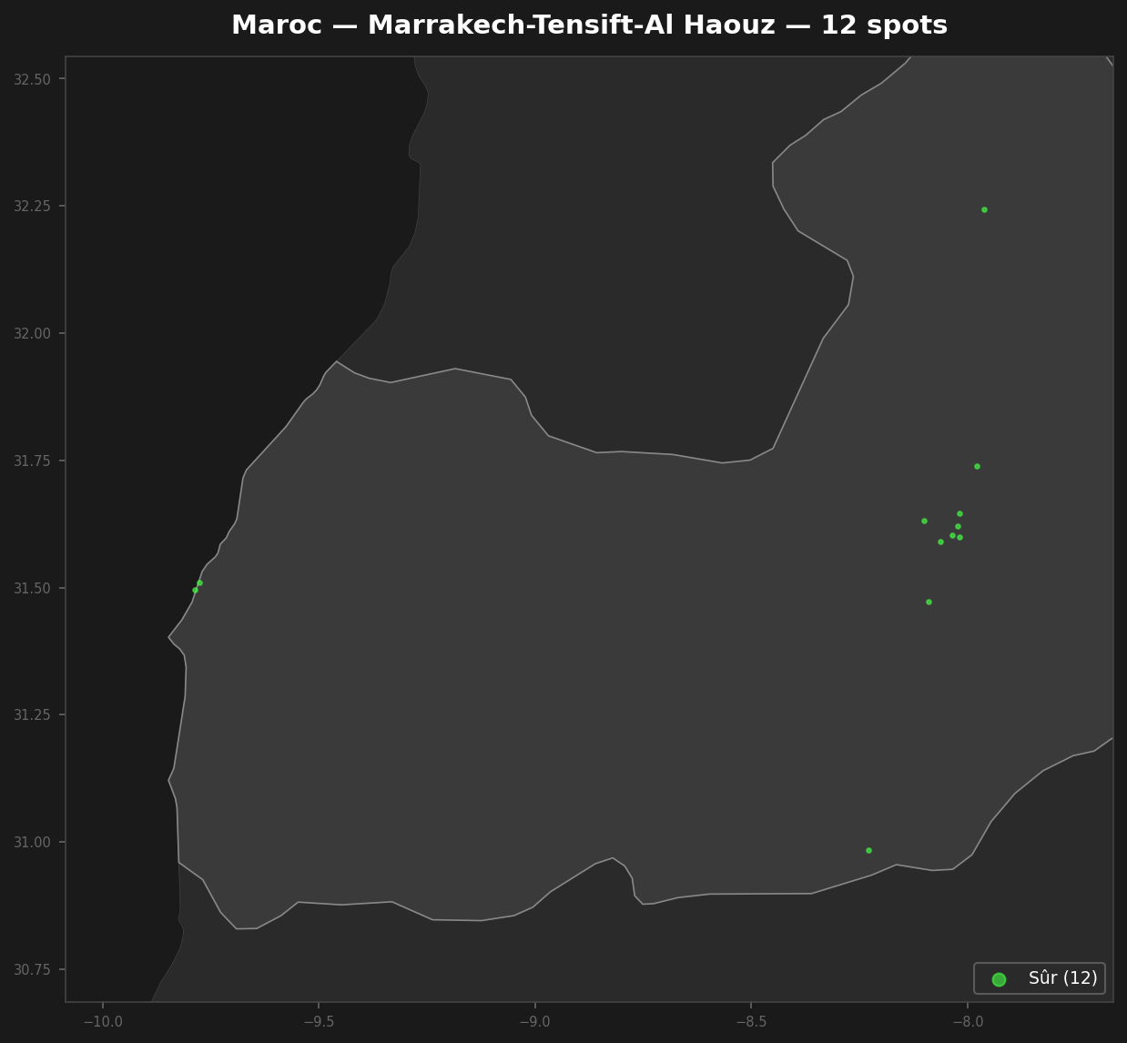 Urbex Map Marrakech Tensift Al Haouz