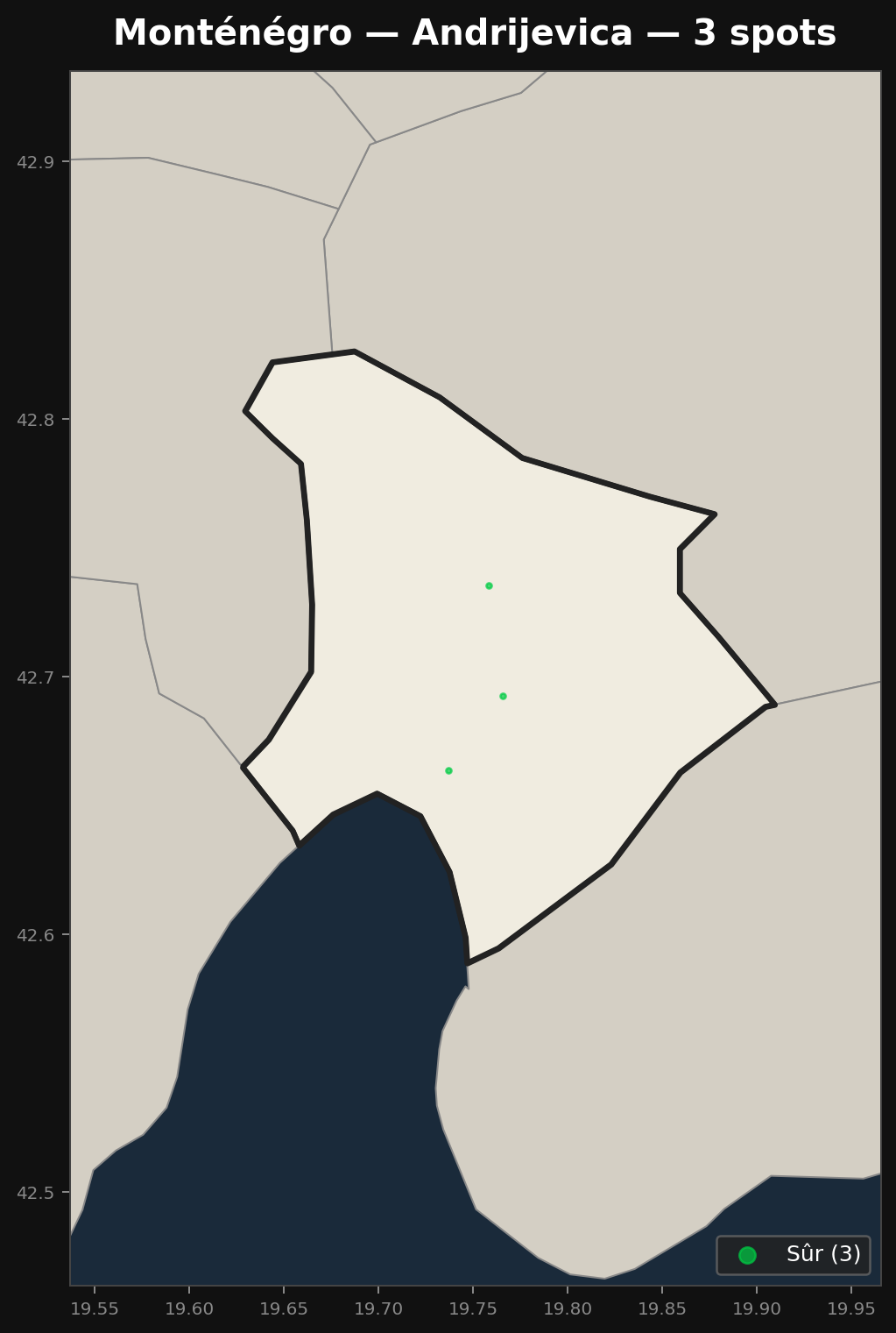 Mappa Urbex Andrijevica