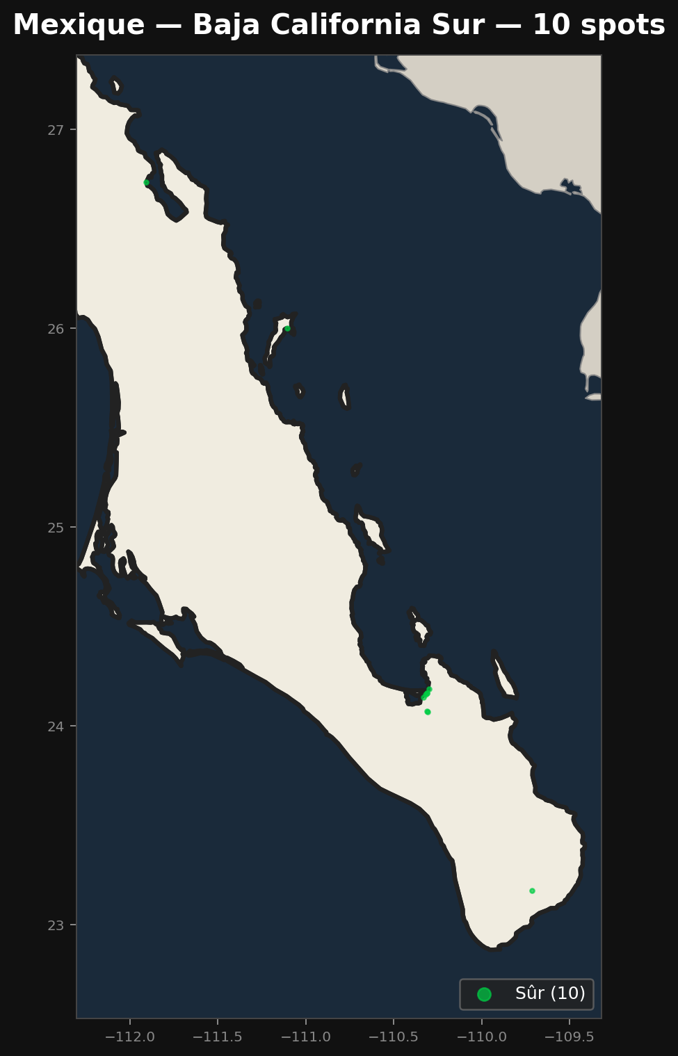 Mappa Urbex Baja California Sur