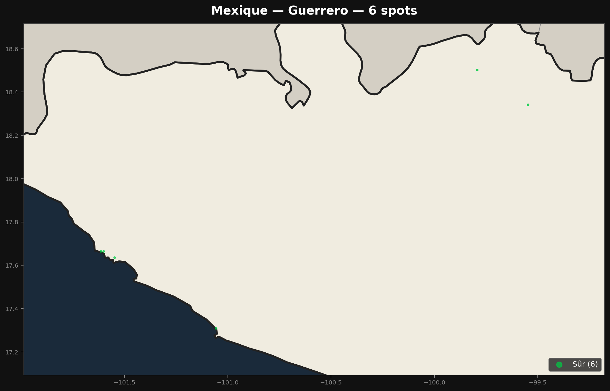 Mappa Urbex Guerrero