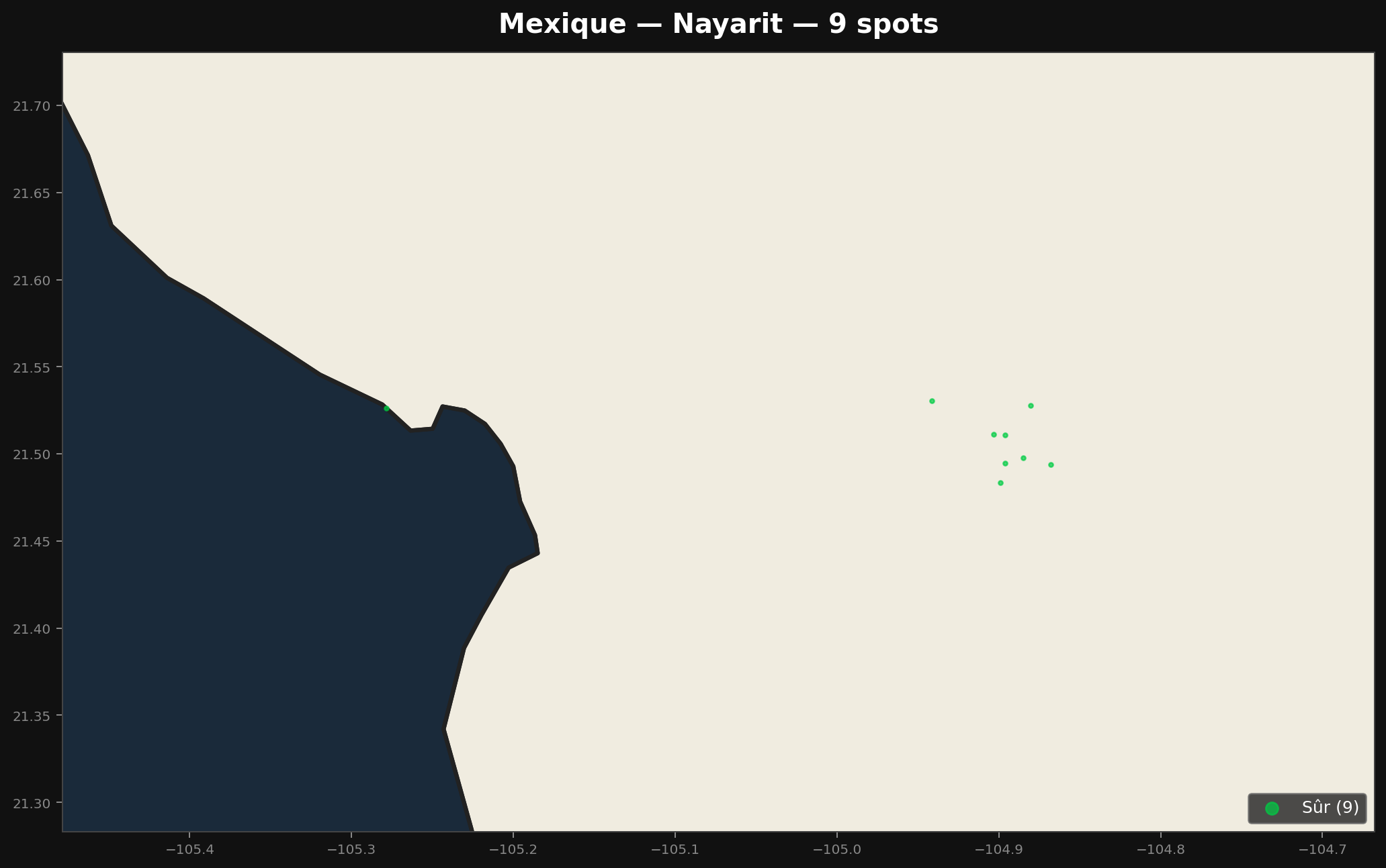 Mappa Urbex Nayarit