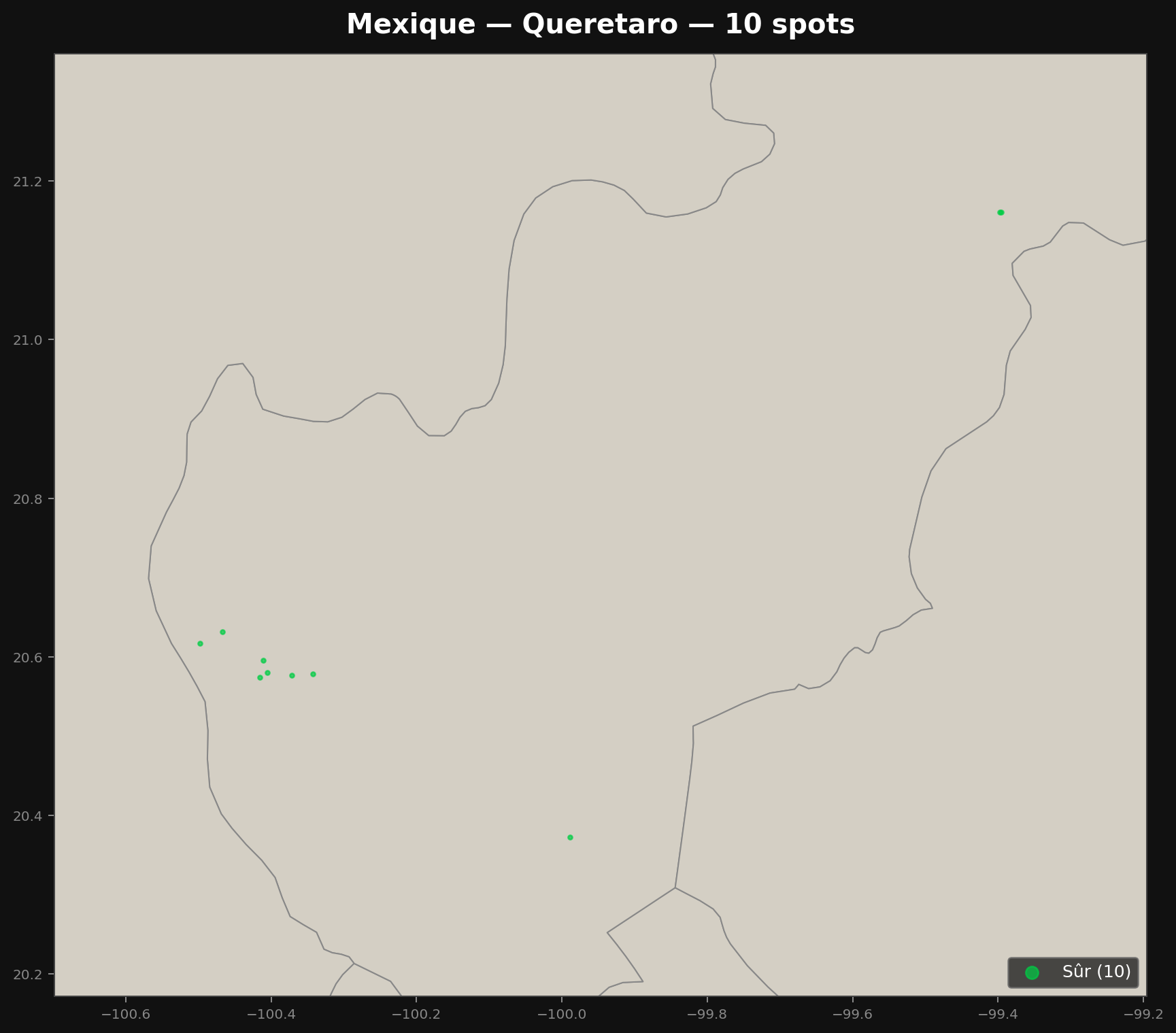 Mappa Urbex Queretaro