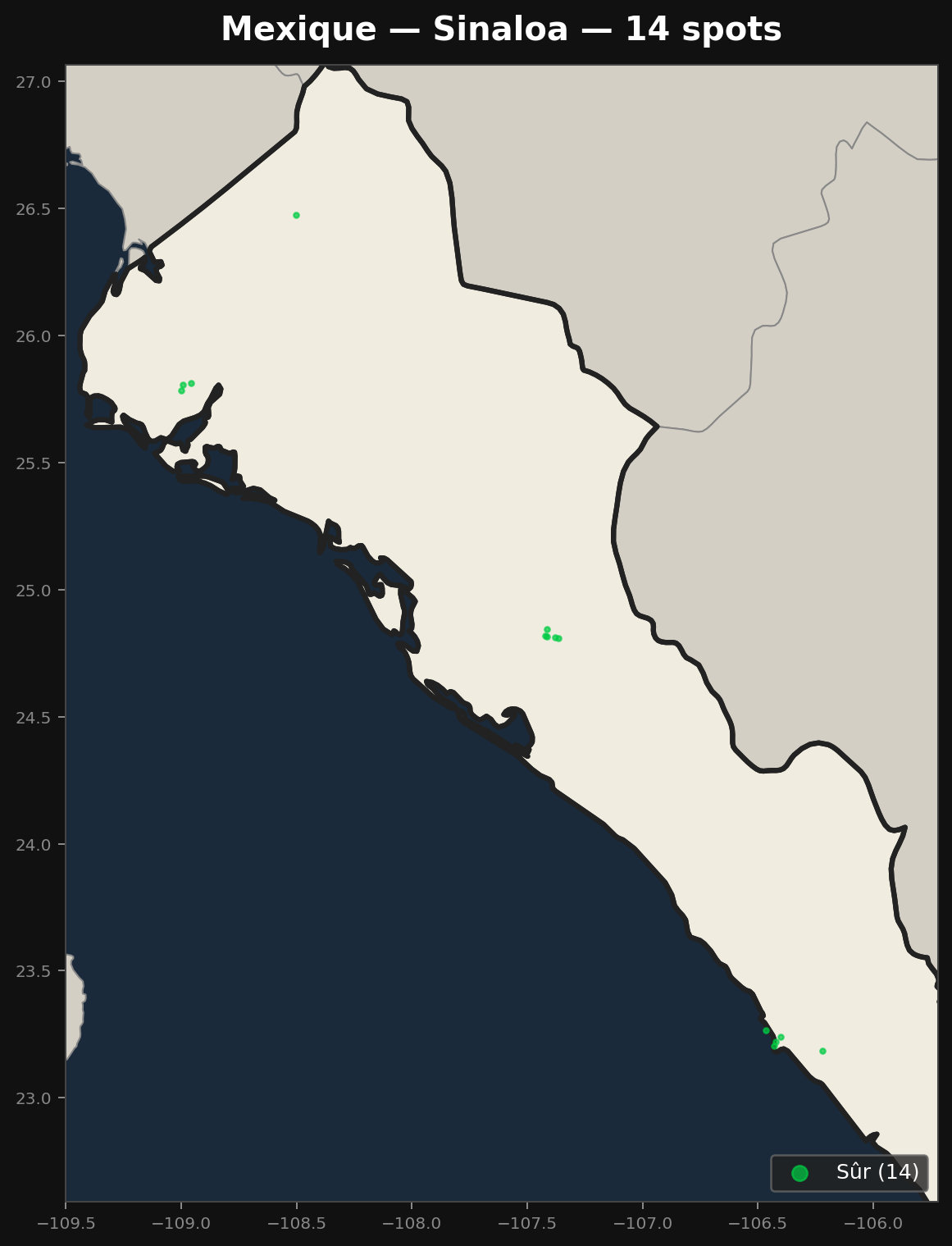 Mappa Urbex Sinaloa