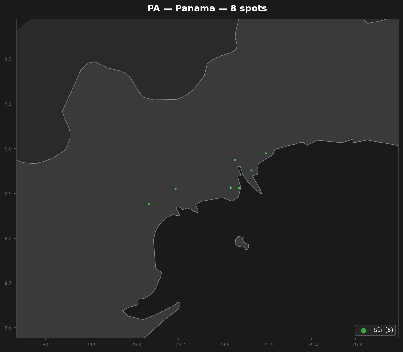 Mappa Urbex Panama