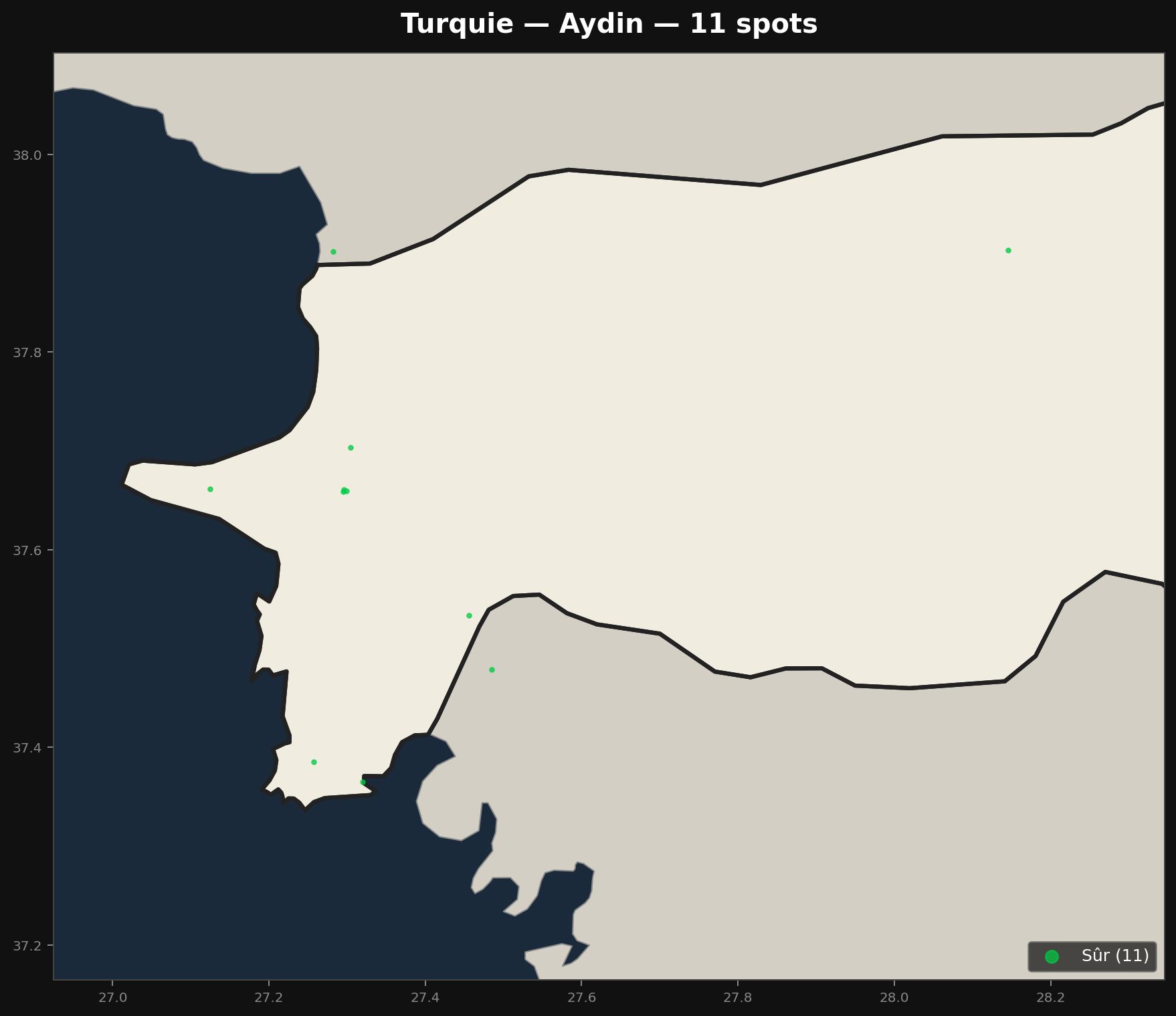 Mappa Urbex Aydin