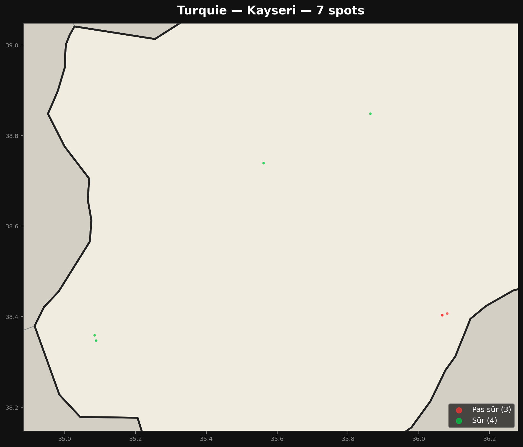 Mappa Urbex Kayseri