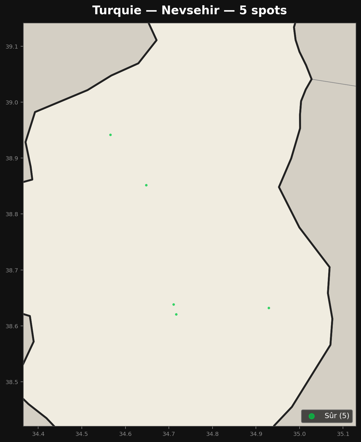 Mappa Urbex Nevsehir