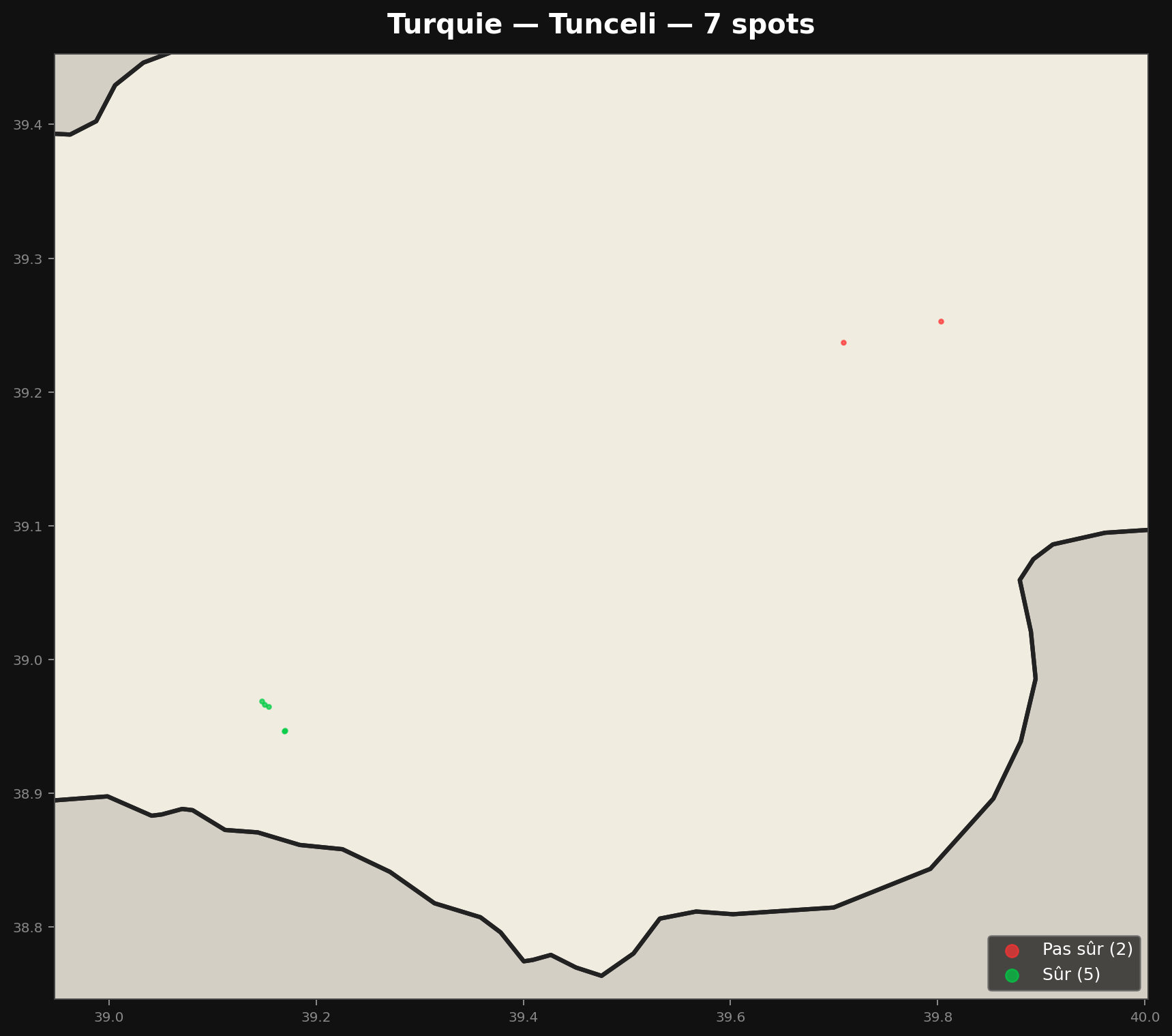 Mappa Urbex Tunceli