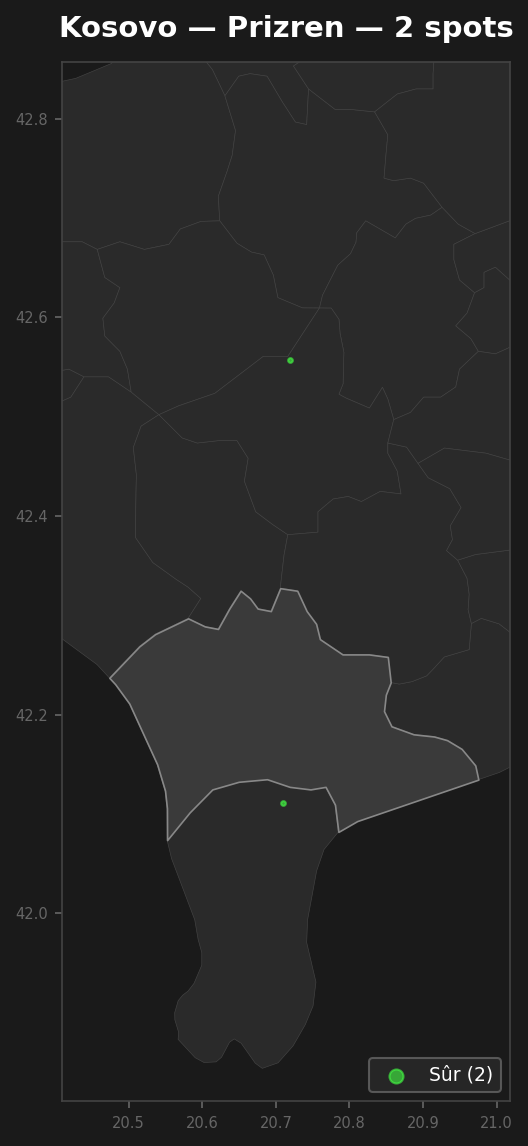 Mappa Urbex Prizren