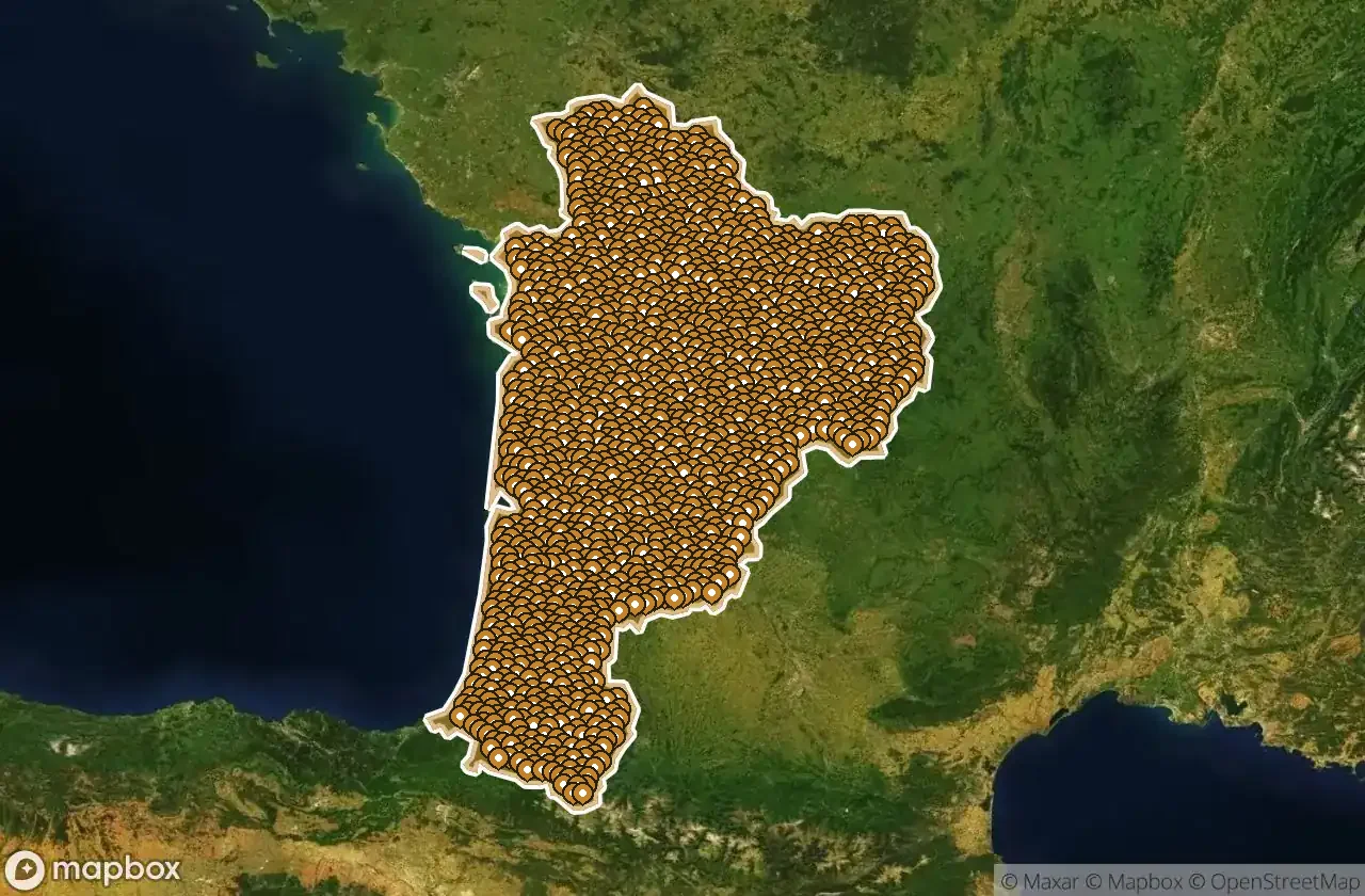 Carte Urbex Nouvelle-Aquitaine