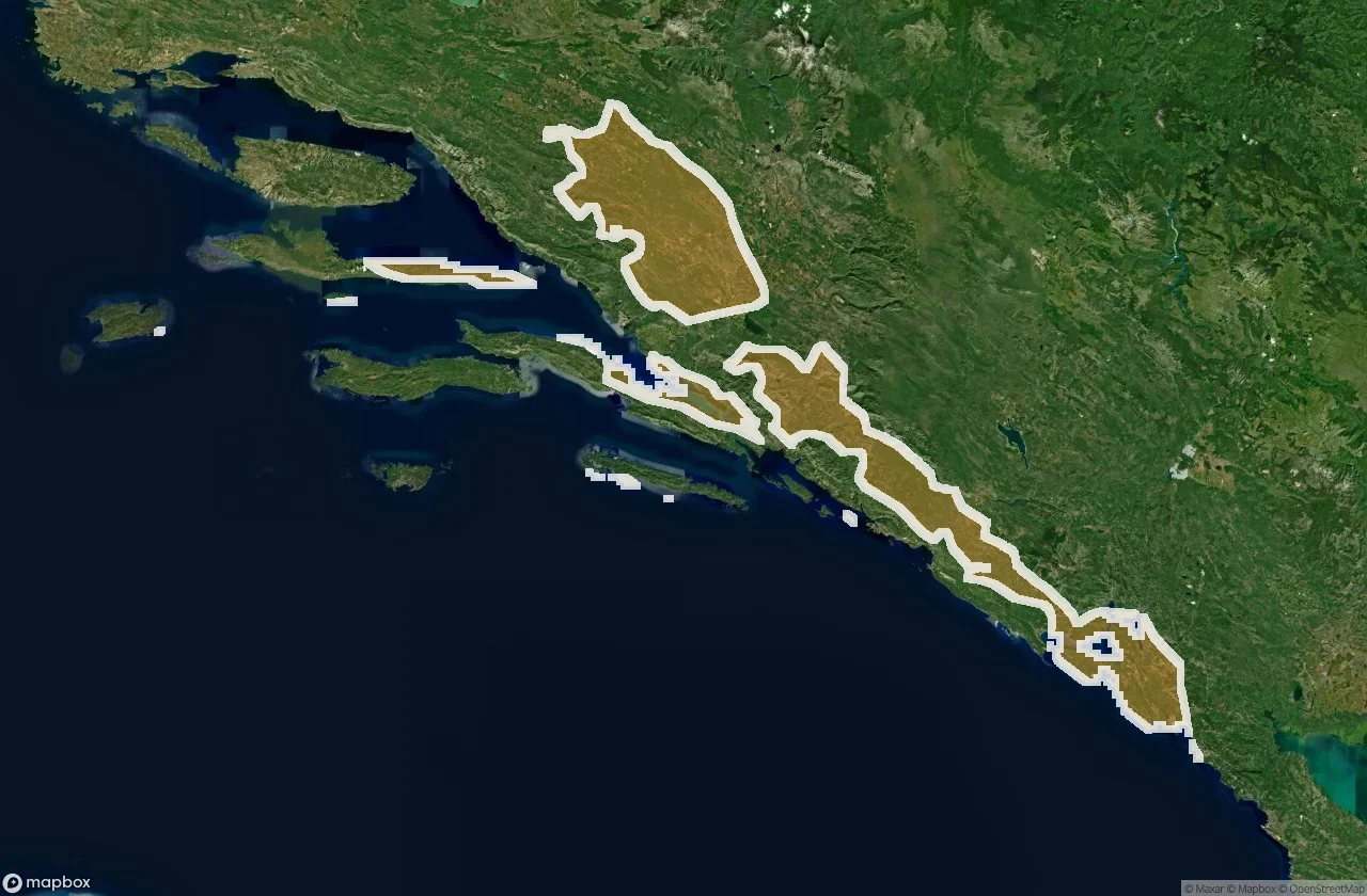 Urbex Map Dubrovacko Neretvanska